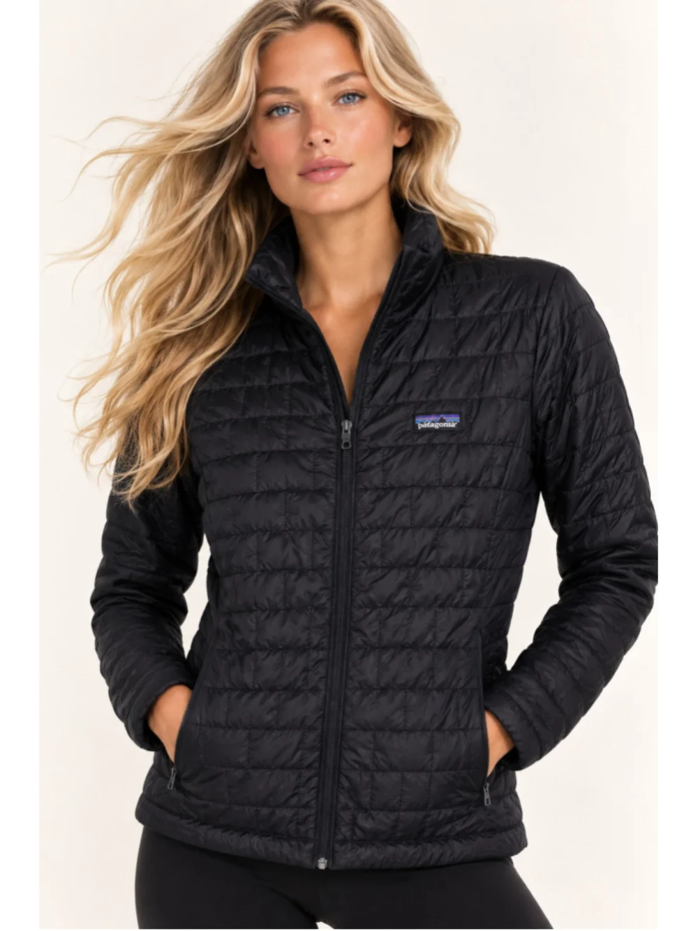 Patagonia Nano Puff Jacket Black Quiet Luxury Quilted Full Zip Gorpcore Hiking